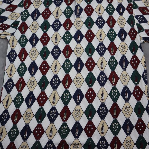 Roundtree Yorke Shirt Mens L Multicolor Short Sleeve Collared Button Cotton Polo - Picture 10 of 16